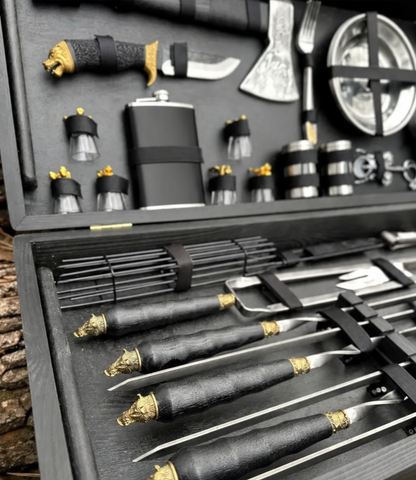 “PREMIUM” Skewer Set in a Wooden Case