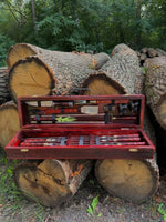 Skewer Set in a Wooden Case "RED VELVET"