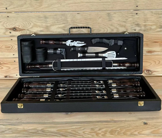 "ETALON" Skewer Set in Wooden Case