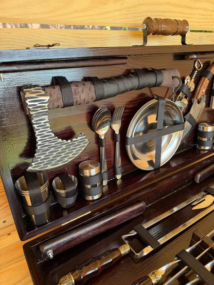"PRINCELY" Skewer Set in a Wooden Case