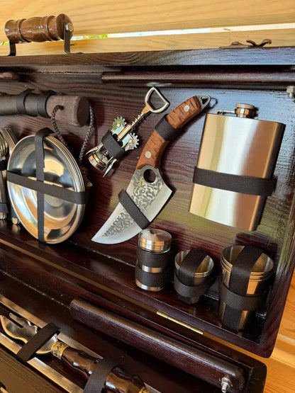 "PRINCELY" Skewer Set in a Wooden Case