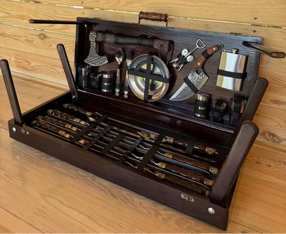 "PRINCELY" Skewer Set in a Wooden Case