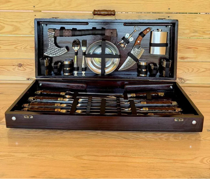 "PRINCELY" Skewer Set in a Wooden Case