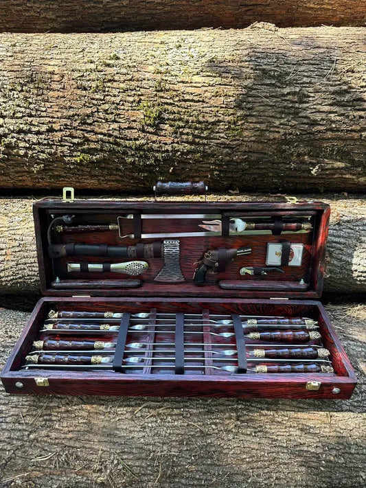 Vardaskomplekt puidust karbis "CROUPIER"