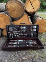 Skewer Set in a Wooden Case "LEADER"