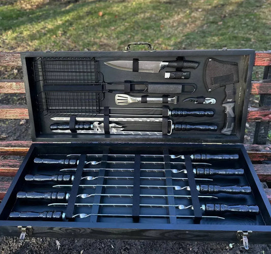 DON Skewer Set in a Wooden Case