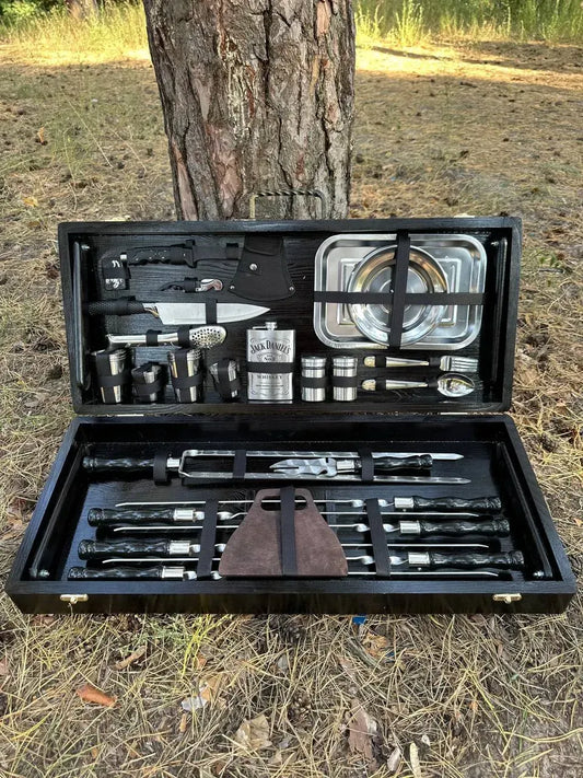 "MAFIA" Skewer Set in a Wooden Case