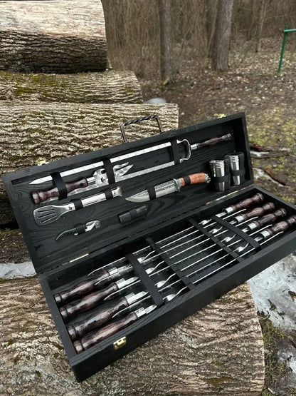 STRONG Skewer Set in a Wooden Case