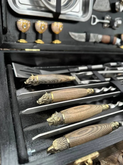 "ROYAL" Skewer Set in a Wooden Case