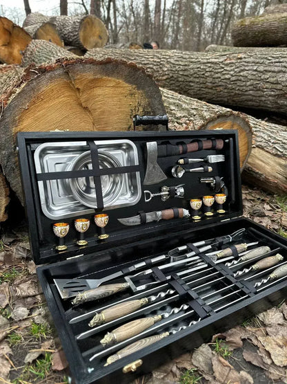 "ROYAL" Skewer Set in a Wooden Case