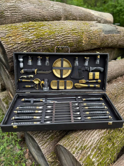 "NOBLEMAN" Skewer Set in a Wooden Case