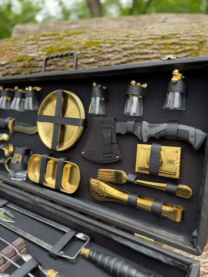 "NOBLEMAN" Skewer Set in a Wooden Case