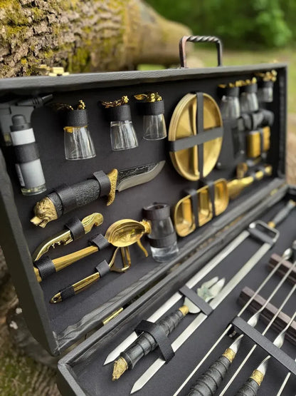 "NOBLEMAN" Skewer Set in a Wooden Case